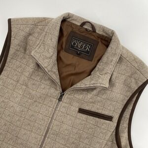 Madison Creek Vest Mens Medium Brown Full Zip Magnet Pockets Heritage Outdoors